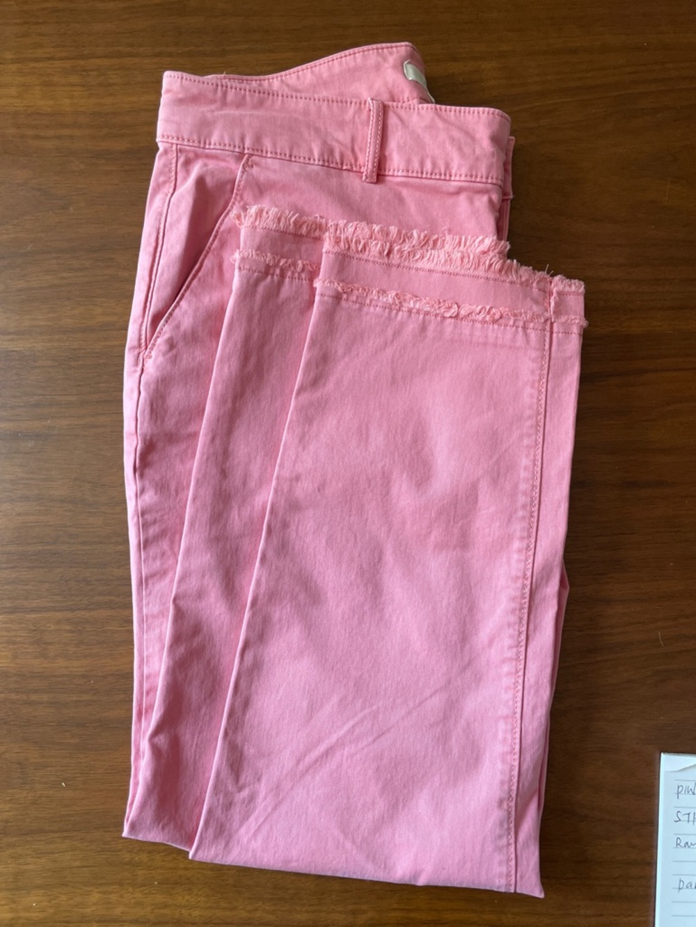 LOFT Apricot Raw-Hem Skinny Jeans Size 8